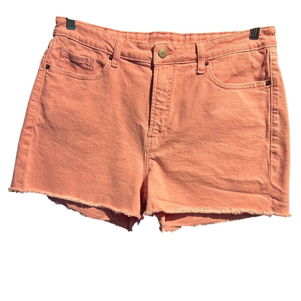Old Navy Size 14 High Rise O.G. Straight Pink Cutoff Shorts Mini Micro Comfy